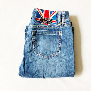 Ask Denim Women's Bootcut Flare Blue Jeans Size 26